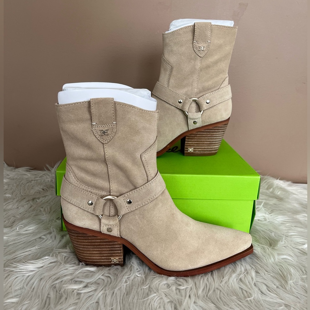 {Sam Edelman} Winston Pointed Toe Bootie in Amarillo Sand - Womens 7.5 M - NWT